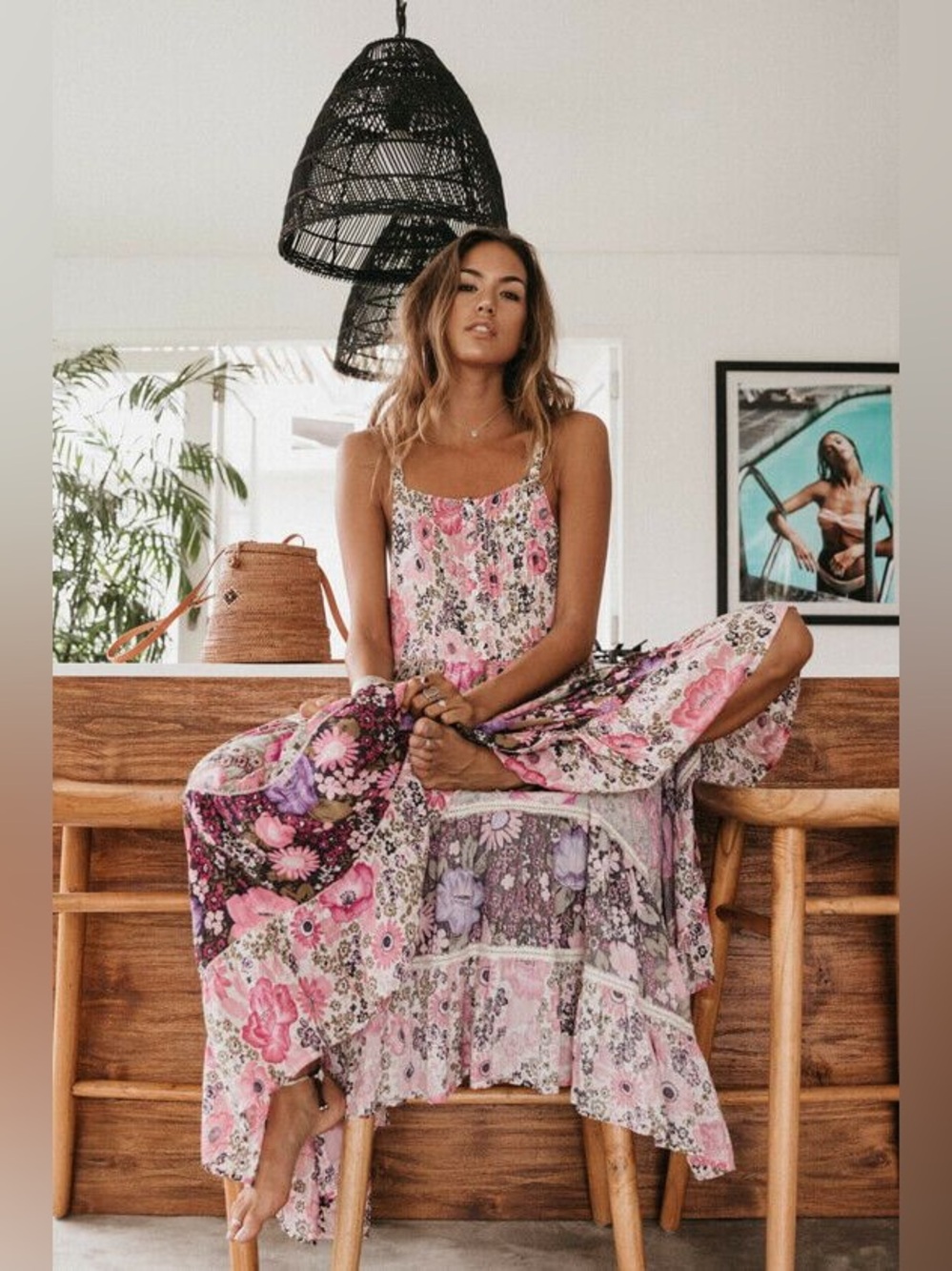 Spell & The Gypsy Collective Floral Maxi Dress • XS